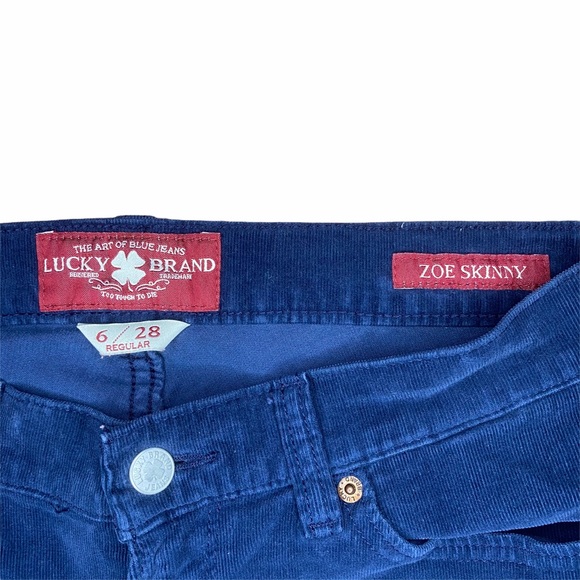 Lucky Brand Zoe Skinny Raw Hem Corduroy Pants - Picture 6 of 9